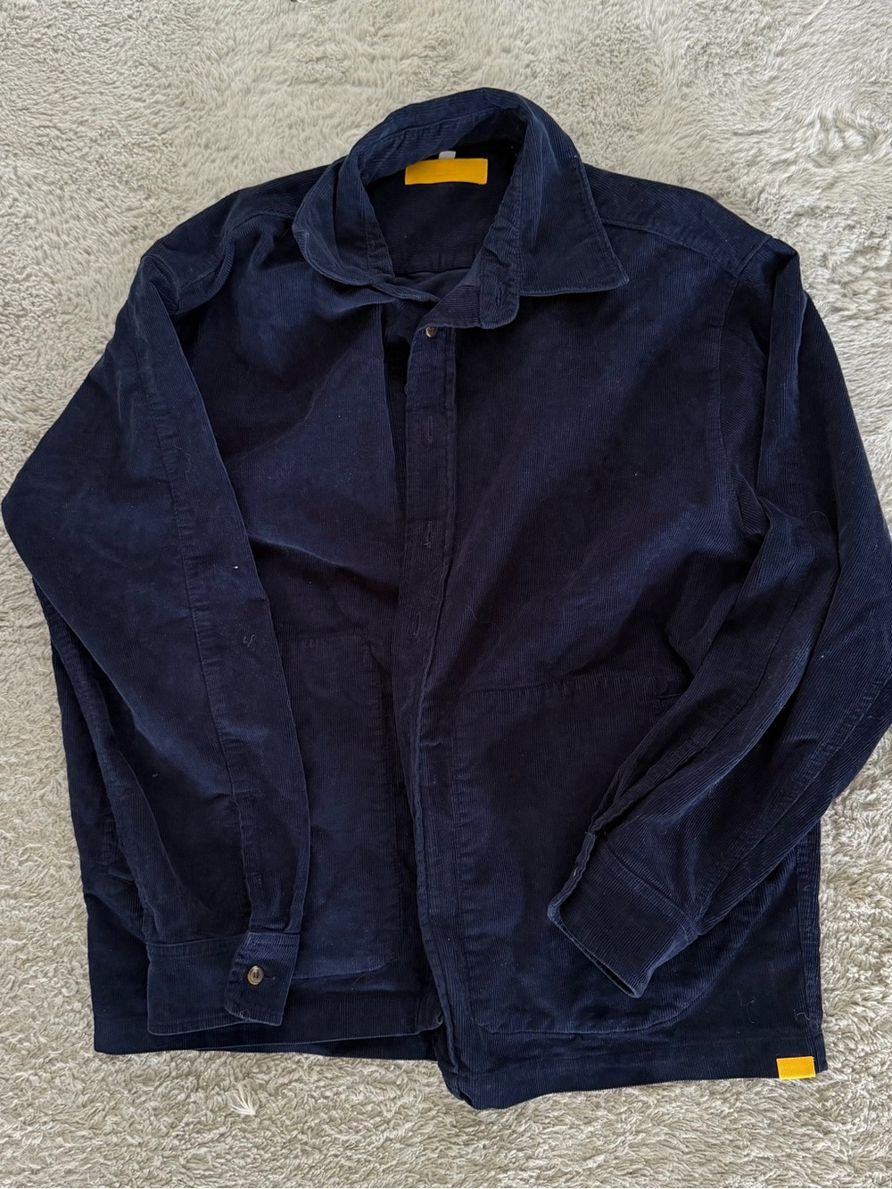 Men's Dark Navy Corduroy Shirt Jacket - Lightweight Layer
